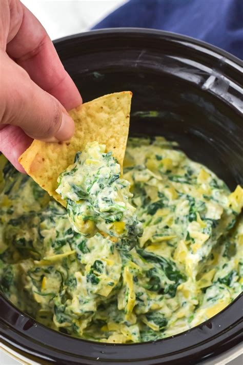 Spinach Artichoke Dip (Slow Cooker) - Balancing Motherhood