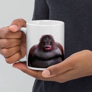 Fat Monke Uh Oh Stinky Monkey Meme Mug Funny Meme Le Monke - Etsy