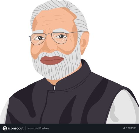 Best Free Narendra Modi Illustration download in PNG & Vector format