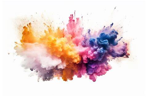 Premium AI Image | A colorful explosion of colored smoke