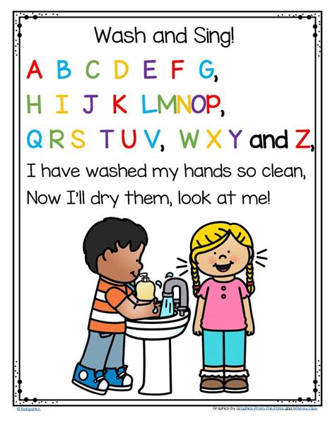 Washing Hands Poster Song in Color and B-W FREE | Preschool songs, Classroom songs, Preschool ...