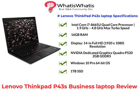 Lenovo Thinkpad P43s Business laptop Review - WhatisWhatis