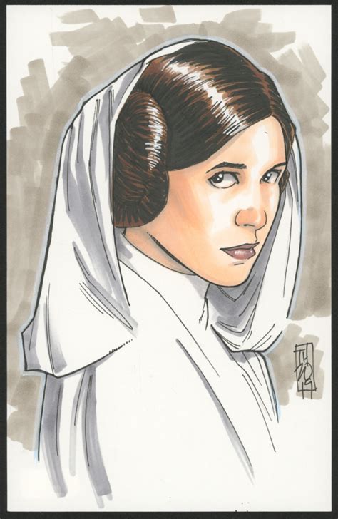 Tom Hodges - Princess Leia "Star Wars" Signed ORIGINAL 5.5" x 8.5 ...