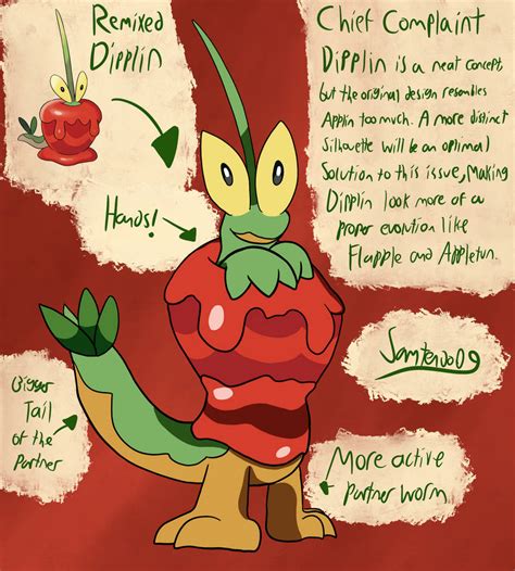 (Remixed Pokemon) Dipplin by WarioWules09 on DeviantArt