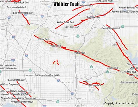 Los Angeles Earthquake Fault Map