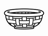 Basket Coloring Page For Kids  Free Printable drawing sketch template