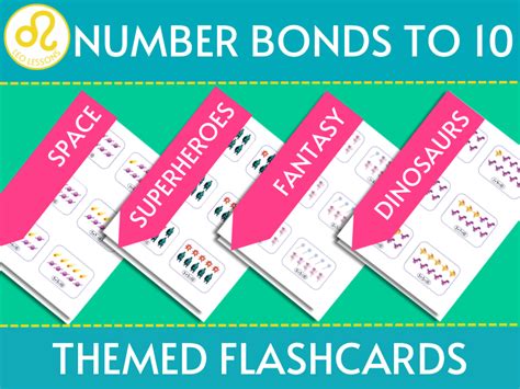 Number Bonds to 10 Themed Flashcards | Teaching Resources