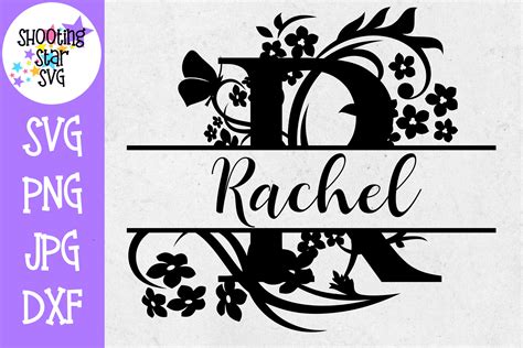 Split Monogram with Flourishes - Full Alphabet SVG (309197) | Cut Files ...