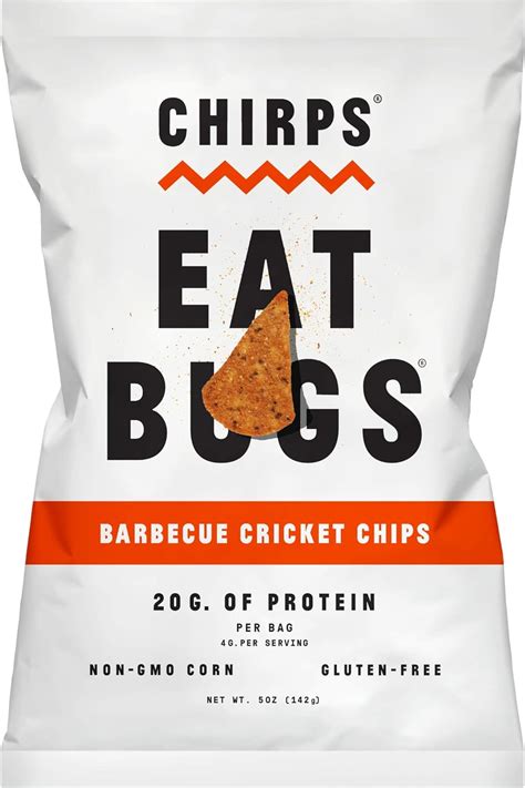 Amazon.com: Chirps Cricket Flour Chips - 5oz. (Pack of 3) (BBQ)