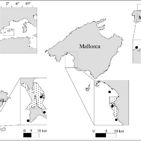 -Map of localisation of the three marine reserves included in the ...