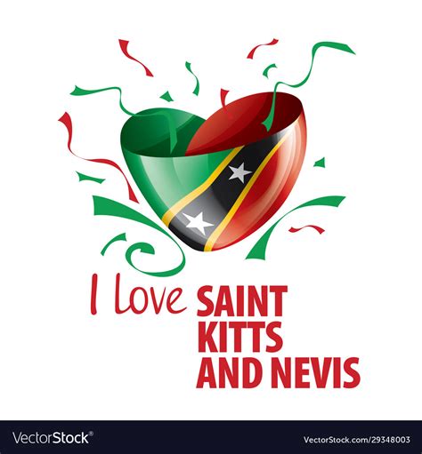 National flag saint kitts and nevis Royalty Free Vector