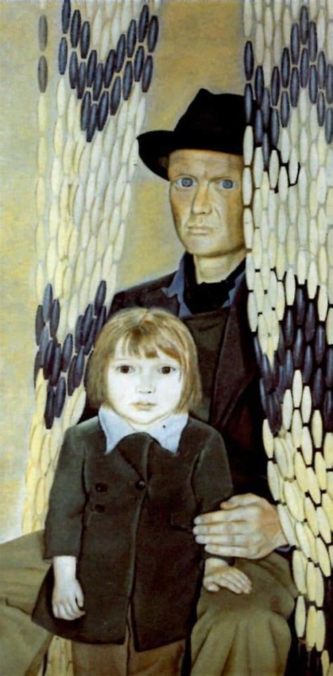 Father And Daughter - Lucian Freud | AllPainters.org