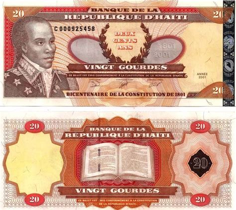 Haiti 20 Gourdes 2001 | Bank notes, Money design, World coins