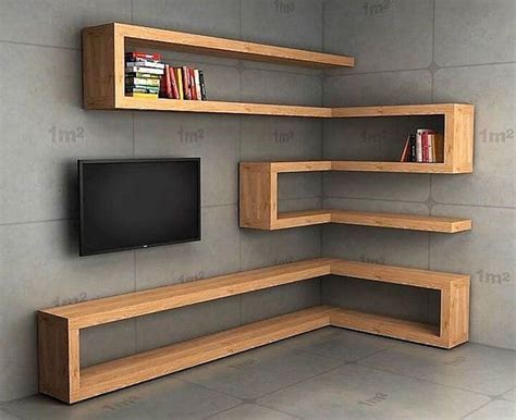 50 Attractive Corner Wall Shelves Design Ideas for Living Room | Wall shelves design, Corner ...