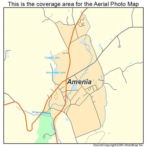 Aerial Photography Map of Amenia, NY New York