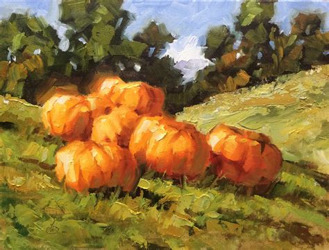 Pumpkin Patch Painting at PaintingValley.com | Explore collection of Pumpkin Patch Painting