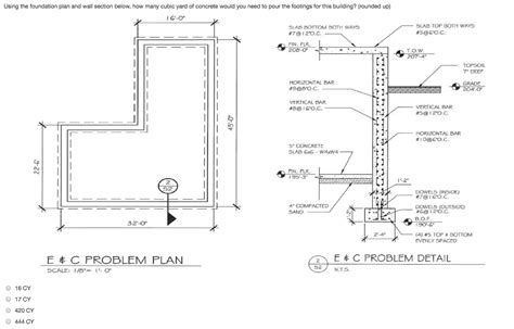 Solved Using the foundation plan and wall section below, how | Chegg.com