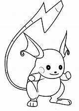 Raichu Pokemon Coloring Page sketch template