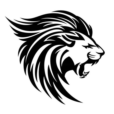 3,200+ Black And White Lion Stock Illustrations, Royalty-Free Vector ...