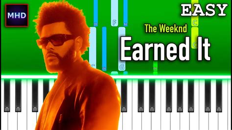 The Weeknd - Earned It - Piano Tutorial [EASY] (from Fifty Shades Of Grey) - YouTube