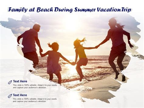 Family At Beach During Summer Vacation Trip | PowerPoint Slide Template ...