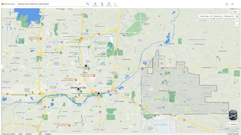 Midwest City, Oklahoma Map