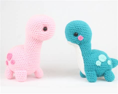 Crochet Itty Bitty Dino Plushie Stuffed Animals & Plushies Toys Toys & Games etna.com.pe