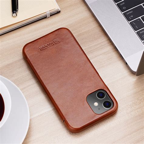 iPhone 12 mini Curved Edge Vintage Folio Case - Leather Cases for iPhone