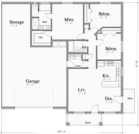 Single Level Duplex 2 Car Garage 3 Bedroom D-666 24E