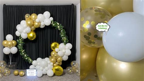 White Gold Balloon Arch - YouTube