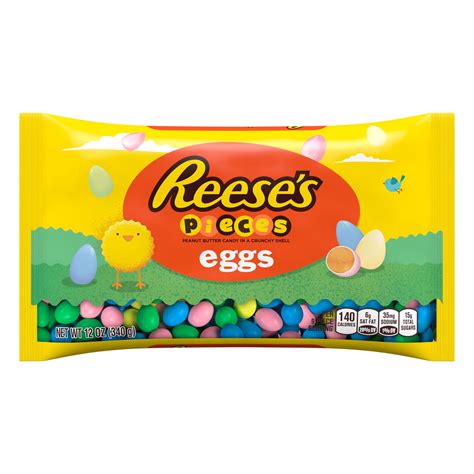 REESE'S, PIECES, Peanut Butter in a Crunchy Shell Eggs Candy, Easter ...