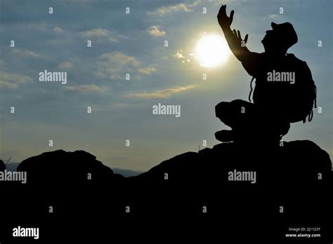 prayer, meditation, yoga and relaxation Stock Photo - Alamy