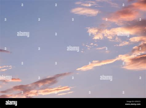 Photograph of a cloudy sky at sunset Stock Photo - Alamy