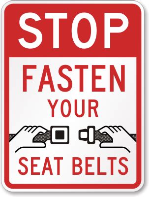 Seat Belt Signs & Labels | Fasten Seat Belt Signs