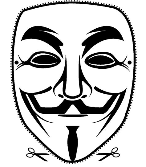 3 High Quality Printable Vendetta Guy Fawkes Mask Cut Out