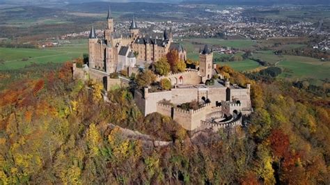 Aerial View of Hohenzollern Castle, Germany, Stock Footage | VideoHive