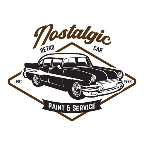 Retro classic vintage car vector illustration, perfect for Club and Auto service logo design and ...