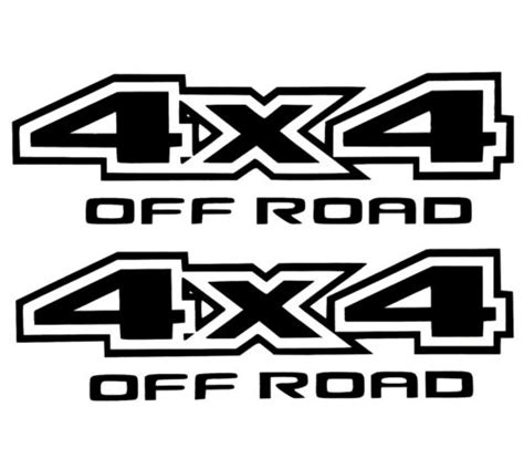 2 NEW 4X4 OFF ROAD DECAL STICKER 4WD TRUCK SUV FORD CHEVY DODGE TOYOTA GMC LOGO | eBay