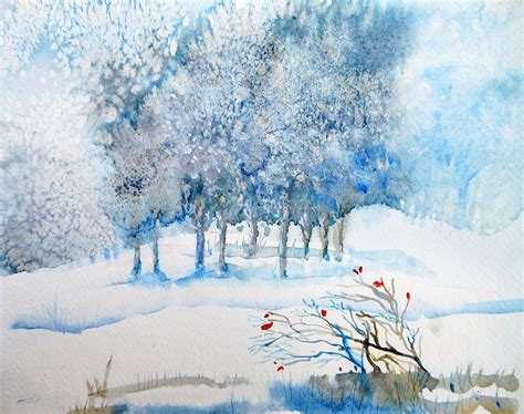 Snow Blizzard in the Grove Painting by Trudi Doyle - Fine Art America