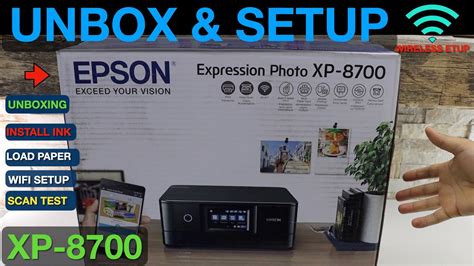 Epson XP 8700 Setup, Unboxing, Initial Setup, Wireless Setup, Install Setup Ink, Scanning Review ...