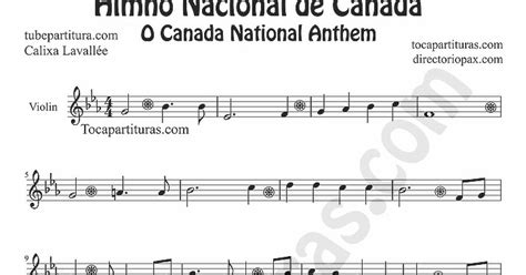 tubescore: Canada Nathional Anthem sheet Music for Violin O Canada ...