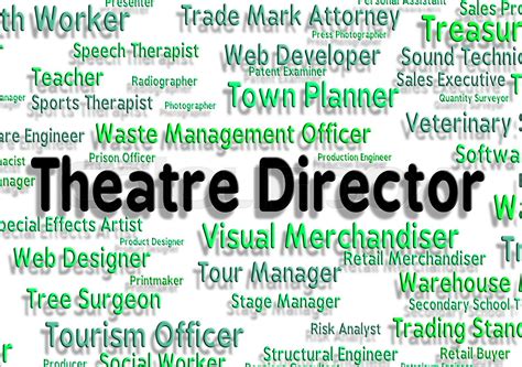 Theatre Director Means Overseer Jobs And Occupations | Stock image ...