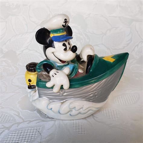 Disney Mickey Mouse Anchors Away Rocking Boat Music Box Aunt Gladys' Attic