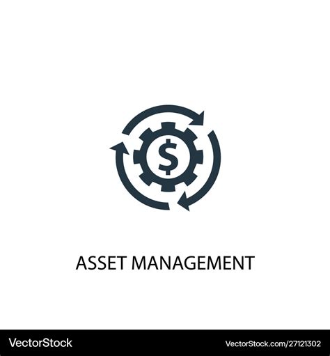 Asset management icon simple element Royalty Free Vector