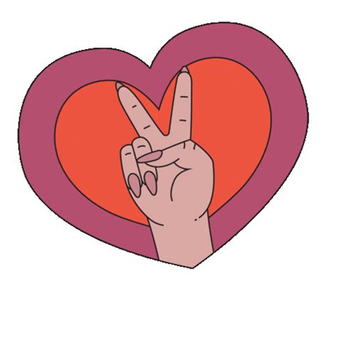 Peace Sign Heart Clipart Gif