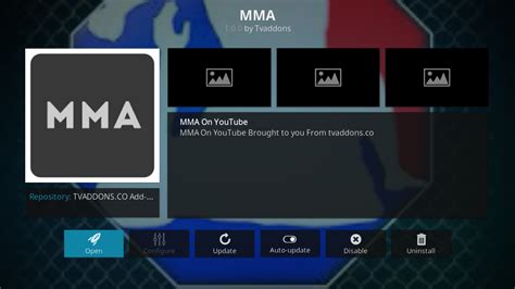 MMA Streams Add-on for Kodi -- Installation and Overview