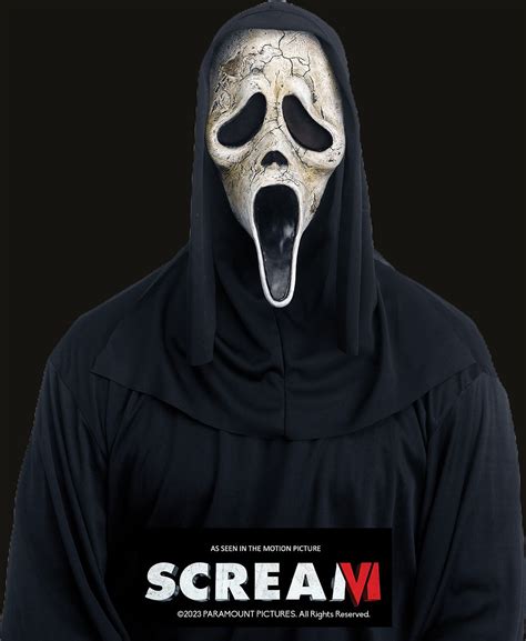 SCREAM VI – GHOSTFACE MASK (AGED GHOST FACE VARIANT) WITH SHROUD | timebombtoys