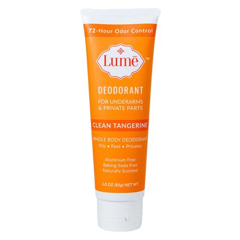 Lume Deodorant For Underarms & Private Parts 3oz Tube (Clean Tangerine ...