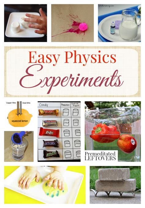 Easy Physics Experiments for Kids