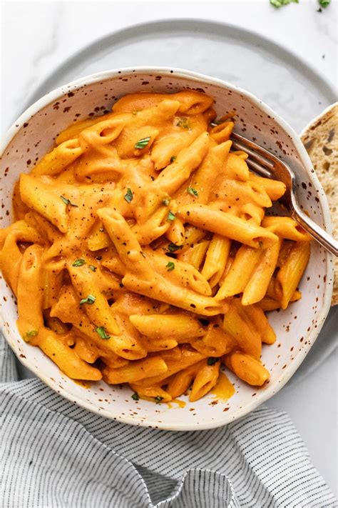 15-Minute Chickpea Pasta with Roasted Red Pepper Sauce – A Simple Palate